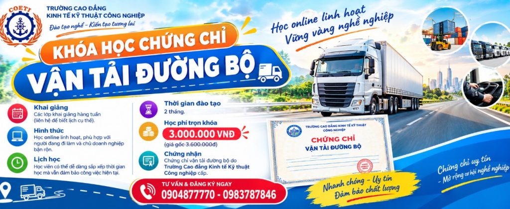Chứng Chỉ Vận Tải Đường Bộ 2026