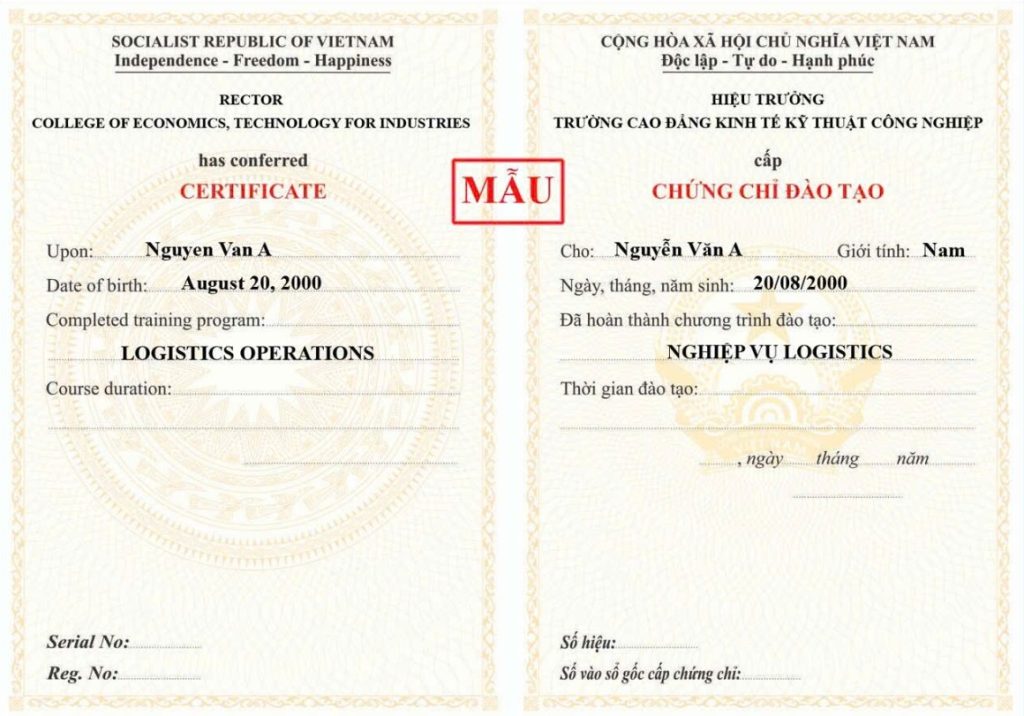Chứng Chỉ Nghiệp Vụ Logistics