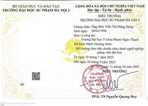 Chuẩn chúc danh giảng viên đại học