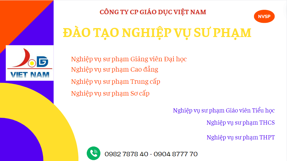 Chứng chỉ nghiệp vụ sư phạm