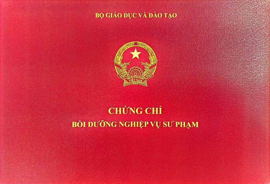 Chứng chỉ Nghiệp vụ sư phạm