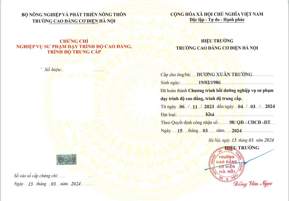 nvsp nghề trung cấp cao đẳng