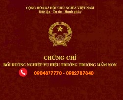 Chứng chỉ hiệu trưởng mầm non