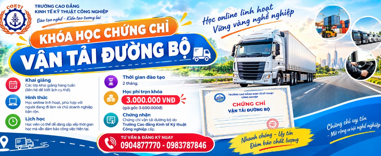 Chứng Chỉ Vận Tải Đường Bộ 2026